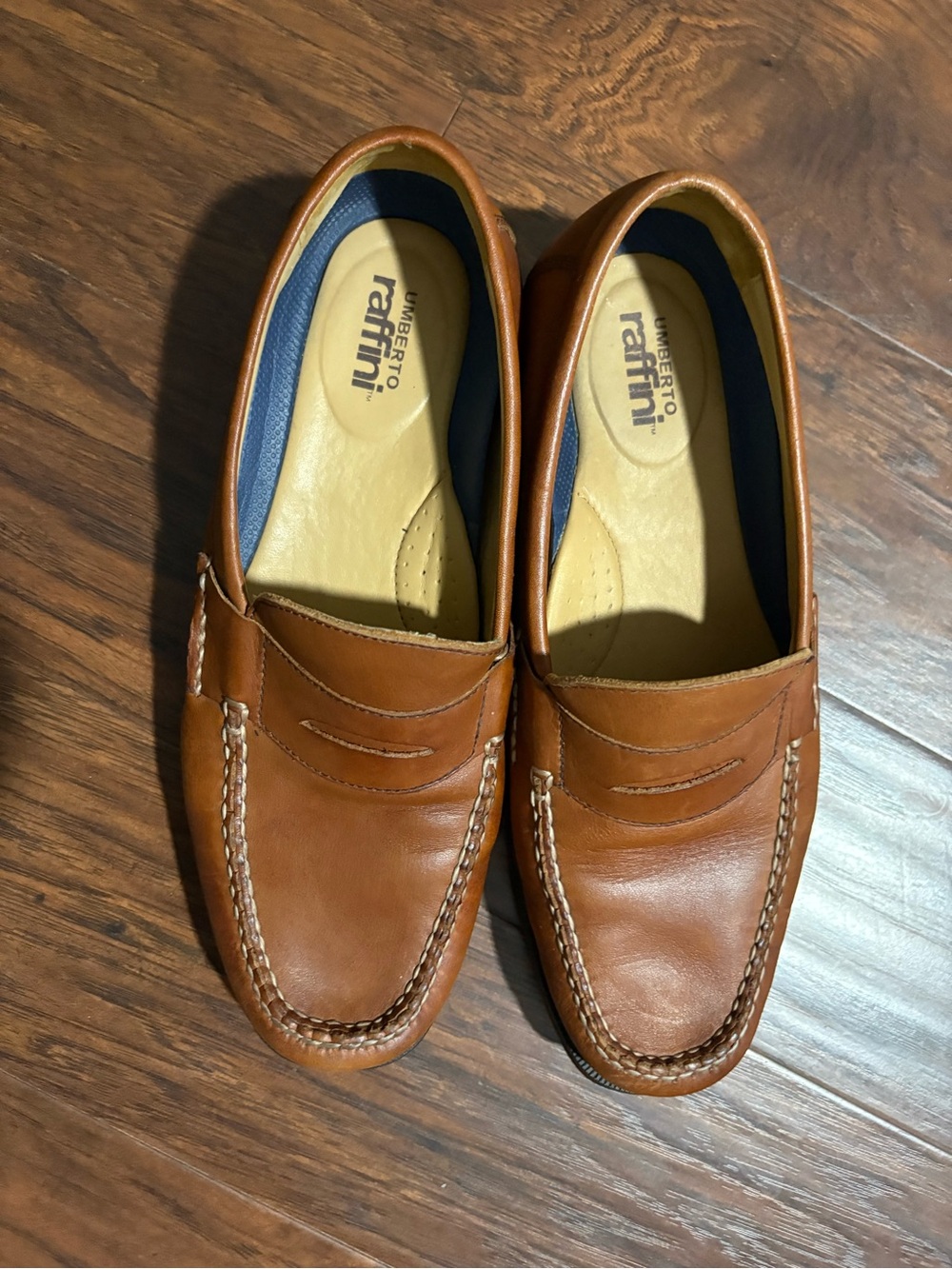 Umberto Raffini Dario Brown Leather Penny Loafers Size 9 Mens